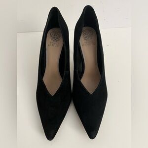 Vince Camuto Black Suede Pointed-Toe Heels | Size 10 M